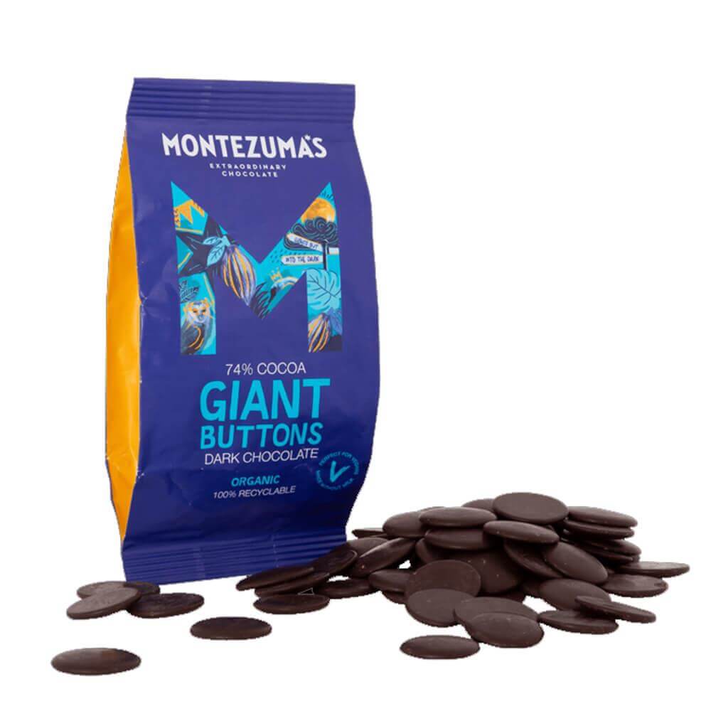 Organic Dark 74% Chocolate Giant Buttons 180g